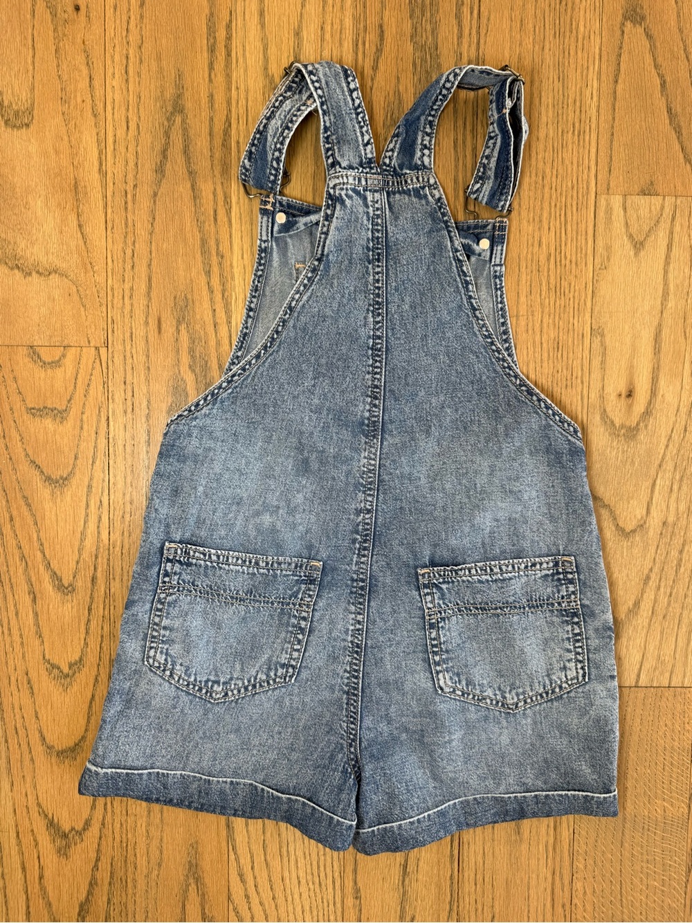 SO Girls' Blue Denim Shortall Pleated Overalls Size 10 - Picture 9 of 12